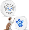 Dog Doorbell, Wireless Ring Bell to Go Outside, IP55 Waterproof Buttons, 55 Melodies, 4 Volume Levels & 950ft Range (White, 1 Reciever 1 Transmitter)