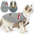 DENTRUN Cat Tuxedo Outfit Formal Suit with Shirt, Fancy Pet Tuxedo Vest for Hairless & Furry Cats, Kitten Wedding Attire Birthday Party Costume Clothes for Cats Only, XS-XXL
