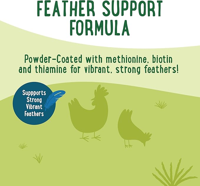 Manna Pro Farmhouse Favorites Feather Flair Poultry Treat, High Protein Chicken Treat with Methionine, Biotin & Thiamine, Supports Strong, Vibrant Feathers, for Chickens, Ducks, Turkeys & More, 2 lbs