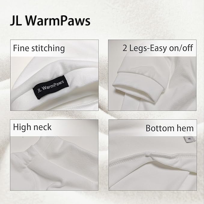 Fleece Sphynx Cat Clothes Soft Hairless Cat Clothes Pullover Cat Sweater for Chihuahua All Season Light and Warm Kitten Cloth for Cats Only Puppy Clothes Small Dog Sweater (White, Large)