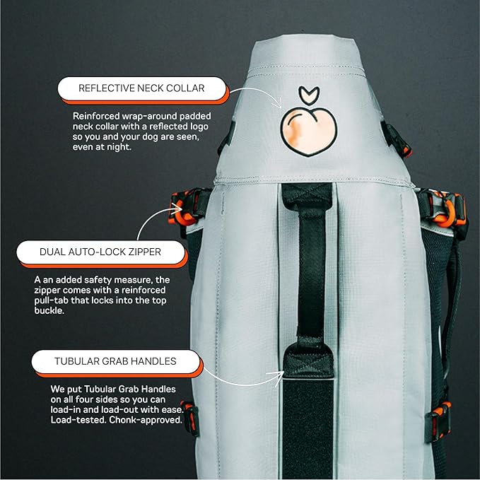 Maxine One Dog Backpack Carrier for Medium Dogs by Little Chonk | Adjustable & Ergonomic Front Facing Dog Carrier Backpack | Bult to be Safer | Pet Backpack Carrier, Featured in Wired Magazine - Black