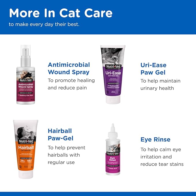 Nutri-Vet Multi-Vite Paw Gel for Cats,Daily Vitamin,Kitten Supplies,Immune Support,Cat Vitamin,Potent Antioxidants,Multi-Vitamin Paw Gel,Senior Feline Supplements,3 oz,(Pack of 2)