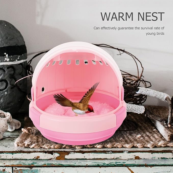 Portable Parrot Travel Cage with Perch and Warm Nest Pad, Lightweight Bird Carrier for Outdoor Use, Suitable for Parakeets, Cockatiels, and Small Birds