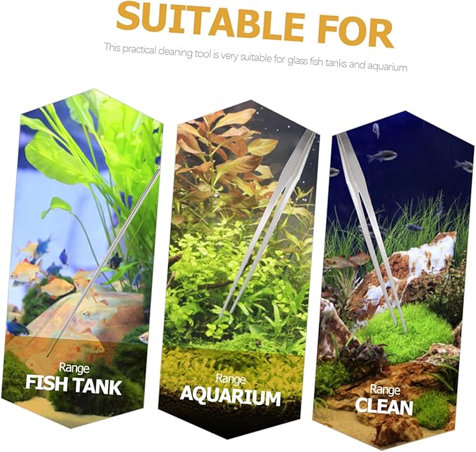 1Set Aquarium Aquascaping Tool Long Handle Kit with Scraper Scissor and for Effortless Fish Tank Maintenance