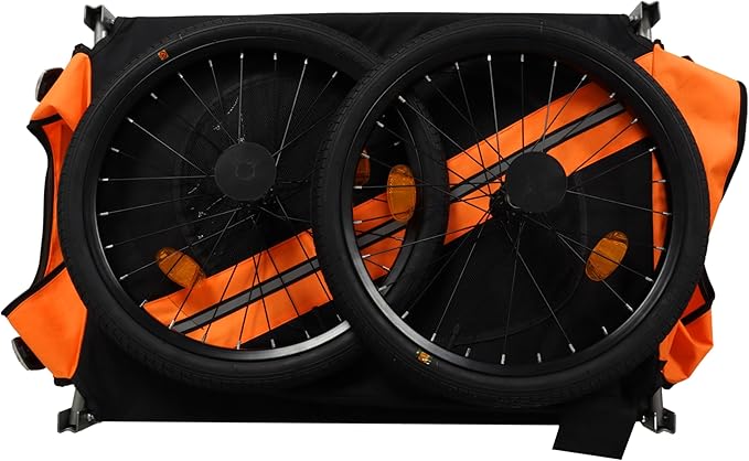 Large Dog Bike Trailer, All-Terrain Pet Carrier, Cargo Carrier, Durable Steel Frame for Travel, Cycling, Outdoor Adventures