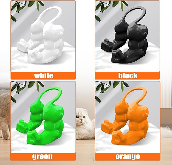 babyye Cat Toys Muscle Arms, Funny Printed Cat's Neck Arm with Muscle, Christmas Cats Costume Accessory for Pet Dress-Up, Cosplay, Parties & Photos (White)