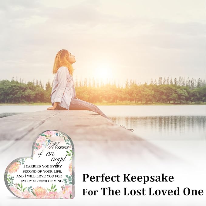 Miscarriage Gifts for Mothers Mom Bereavement Remembrance Miscarriage Acrylic Keepsake for Loss of Infant Baby Pregnancy Loss Gifts Grief Sympathy Memorial Table Decorations