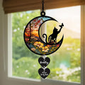NAZENTI Personalized Cat Memorial Suncatcher, Loss of Pets Hanging Ornament, Custom Cats Remembrance Gifts, Sympathy Gift, Bereavement Gifts Cats, Cat Wind Chimes Memorial, Pet Owner