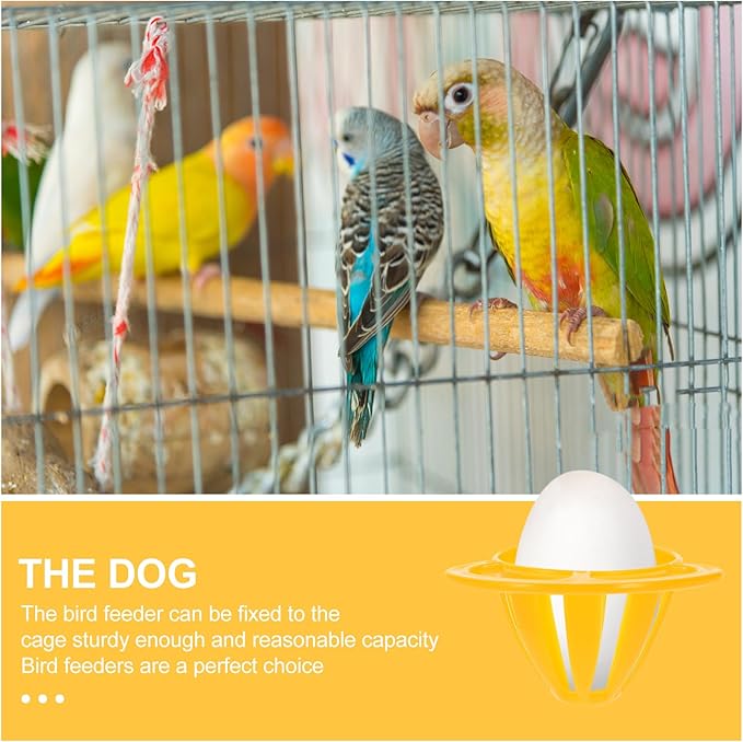 Parrot Cage Food Feeder Small Bird Vegetable Fruit Basket Durable Plastic Feeding Holder Easy Install for Parakeets Cockatiels