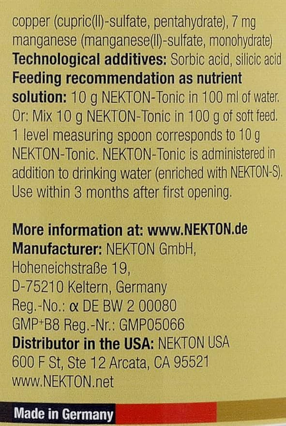 Nekton Tonic-I for Insect-Eating Birds 200Gm (7.05oz), Pale Yellow