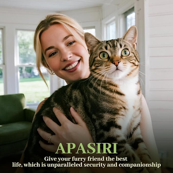 Apasiri Cat House for Indoor Cats: Cat House for Indoor Sturdy Scratch-Resistant, Compatible with Heating Pads, Innovative Polyester Fiber Cat Bed Cave, Original Castle Design