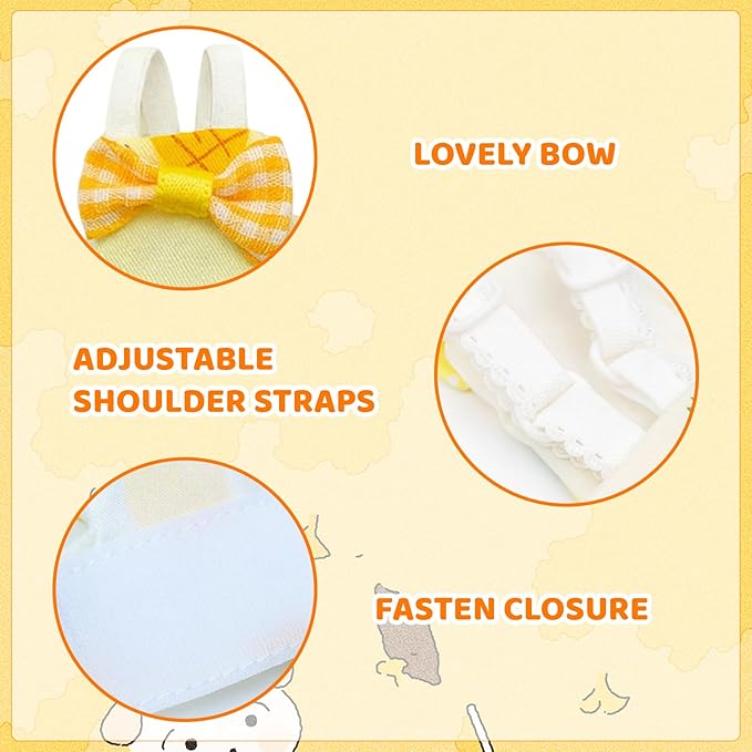 5-Piece Set with Cherry,Bird Diaper, Chicken Diaper, Chicken Diapers for Indoor Chickens, Pineapple, Yellow Duck, Banana, and Bow Designs, Soft Fabric
