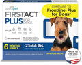 FirstAct Plus Flea Treatment for Dogs, Medium Dogs 23-44 lbs, 6 Doses, Same Active Ingredients as Frontline Plus Flea and Tick Prevention for Dogs