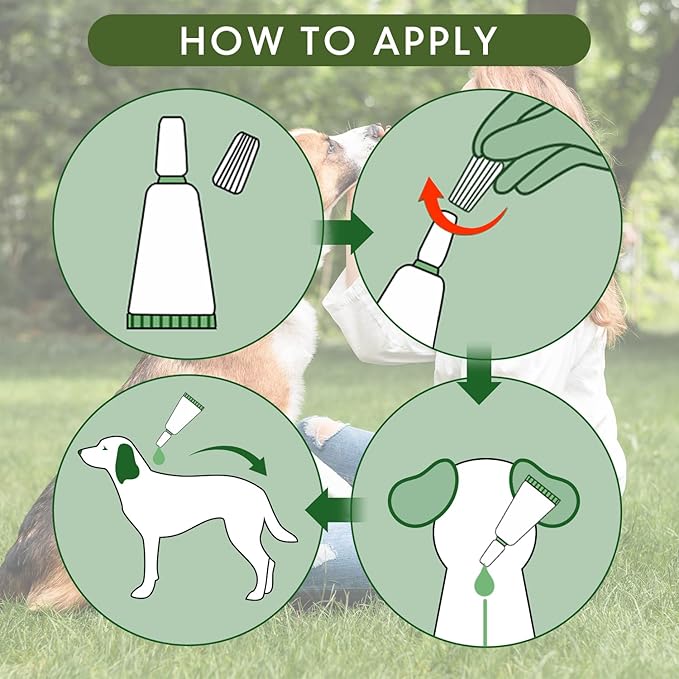 Flea and Tick Prevention for Dogs, Dogs Flea & Tick Treatment with Fipronil, Long-Lasting & Fast-Acting Topical Flea & Tick Control Drops (3 Doses, 45-88lbs)