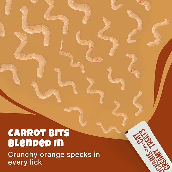 Havira Healthy Lickable Creamy Cat Treats Immune Support – Tuna & Chicken Flavor Squeeze Treats with Lactoferrin & Taurine, Functional Snacks Made with Carrot, Grain Free