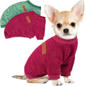 2 Pcs Dog Sweaters for Small Dogs Girl Boy Winter Fleece Clothes Warm Soft Dog Sweatshirt Outfit for Dogs Cats Pet Apparel