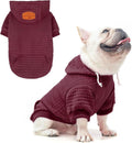 BEAUTYZOO Dog Hoodie for Small Medium Large Dogs, Winter Fall Warm Dog Clothes for Puppy S M Sized Dogs Girl Boy, Dog Sweater Shirt Hoodies with Pocket Bulldog Pitbull Cat Clothing Coat, Wine Red ML