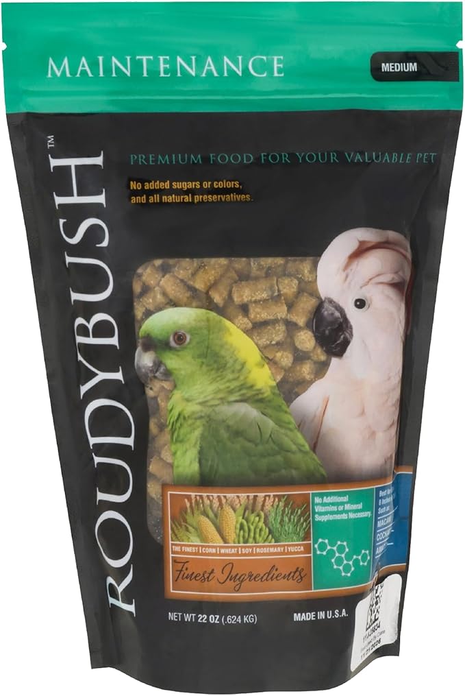 RoudyBush Daily Maintenance Bird Food, Medium, 22-Ounce, Green, 222MDDM
