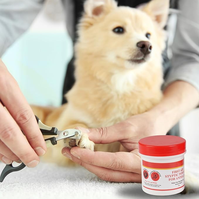 G.B.S Styptic Powder for Dogs, Cats, and Birds (1 oz) - Fast-Acting Blood Stop Powder for Pets & Animals - Quick Stop Bleeding Powder for Nail Clipping, Cuts & Grooming