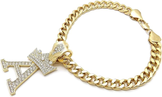 Initial Letter Cuban Chain Dog Chain Pet Chain Pet, Cat, Puppy Necklace (A, 12")