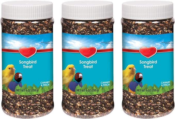 KayteeSongbird Treat Jar - Canary & Finch Size 9 oz (Pack of 3)