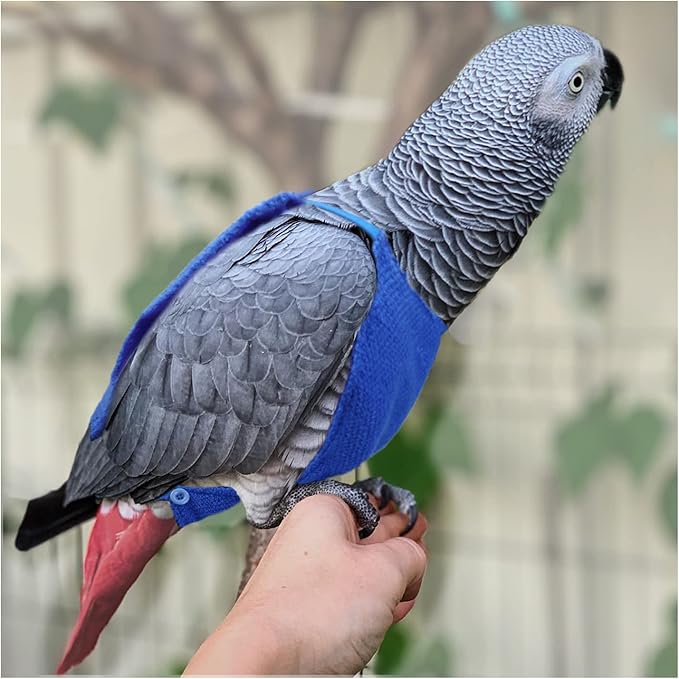 Bird Sweater for African Grey Parrots Feather Plucking Amazon Parrots Pigeon Anti Bite Clothes
