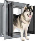 HIDROSIL Dog Door for Wall, Heavy Duty Large Dog Door, Pet Door with Two Sliding Locking Panels, Smoky Gray