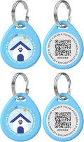 2 Pack Personalized Dog Tags,QR Code Pet ID Tags with Online Profile systerm,Editable Any Names and Phone numbles,2*Blue,L