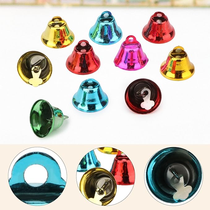 Hypeety Parrot Chew Toys Swing Colorful Bells Chandelier Bird Hanging Toy Parrot Cage Craft Toys Cages African Grey Conure Cockatiel 10pcs Bells