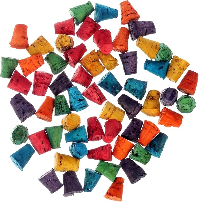 Super Bird Creations SB1225 Birdie Keyboard Bird Toy - Hardwood Keyboard Base with Chewable Corks - Versatile Parrot Training Toy for Foraging Fun for Cockatiel Parakeet - Ideal for Small/Medium Birds