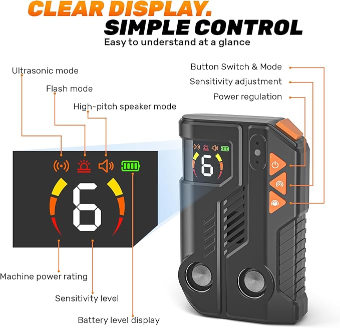 2026 Anti Barking Device for Dogs, Automatic Ultrasonic Dog Bark Deterrent with AI Detection, 2 Enhanced Emitters, 4 Adjustable Modes, IPX6 Rechargeable Stop Barking Device for Indoor Outdoor