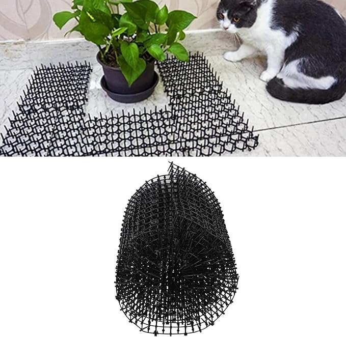 Cat Scat Mat, Pet Deterrent Training Mat Cats Dogs Digging Spikes Deterrent Outdoor Mat for Home Garden Yard