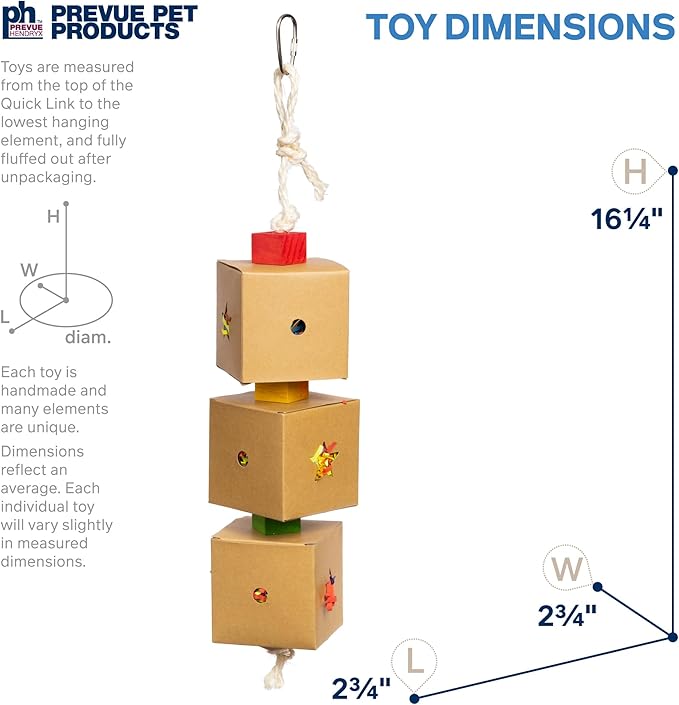 Prevue Pet Products 3-Box Stuff & Hide - Playfuls Forage & Engage Bird Toy 60246