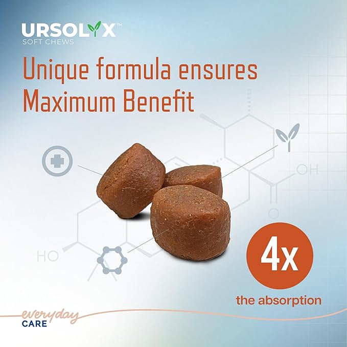 Virbac URSOLYX™ Soft Chews for Dogs | Muscle Health Support for Senior, Active or Recovering Dogs, Small up to 30lbs | 60 Count 2- Month Supply