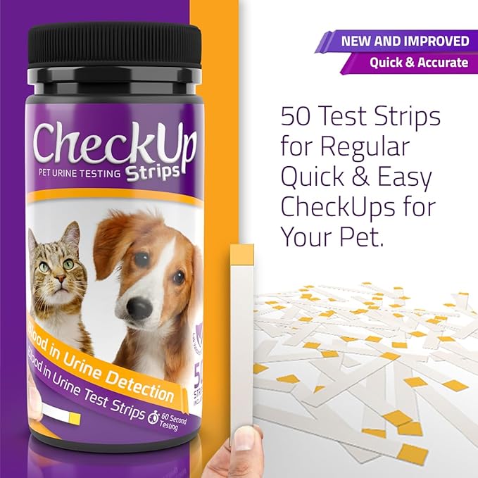 KIT4CAT CheckUp Testing Strips x 50 (Blood in The Urine Test Strips for Cats & Dogs)