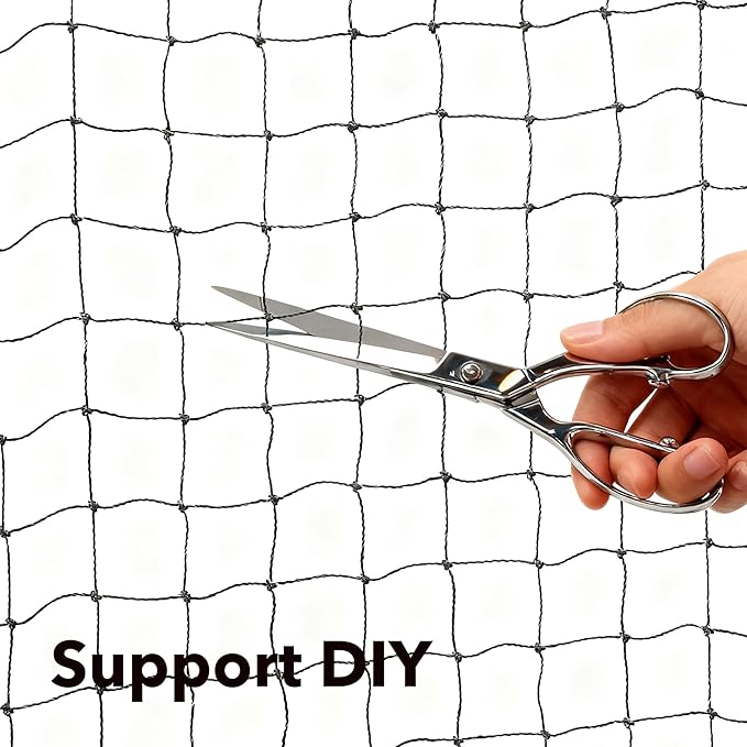 Net Balcony Barrier for Cats, Cat Netting Fence, Indoor Outdoor Barrier, Balcony Cover, Cat Proof Fence Topper Safety Net, 10 X 13 Ft Patio Netting for Pets, Steel Wire Window Guards