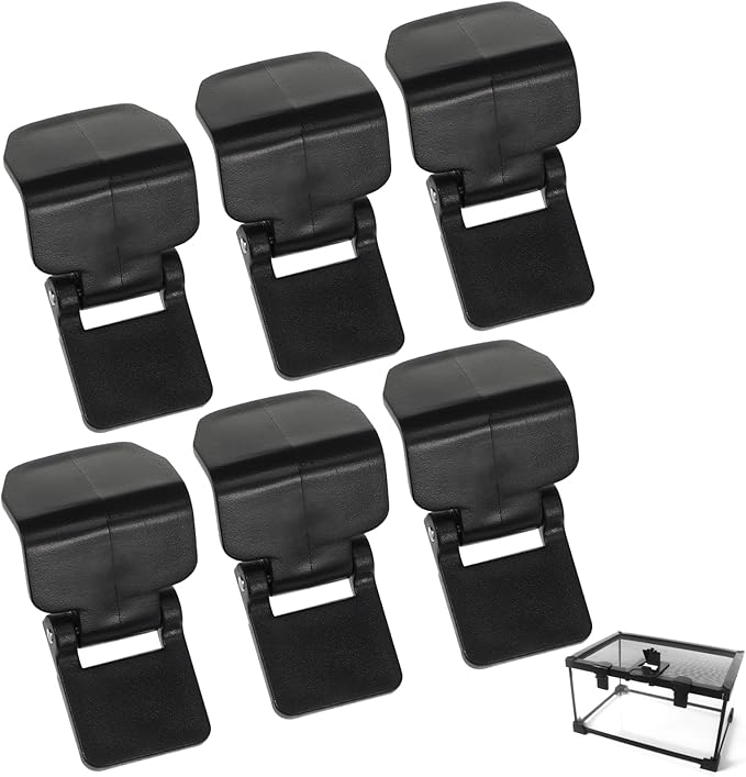 VILLCASE Anti-Escape Lock Clips for Reptile Tank Lid Aquarium Locking Lid Buckles for Amphibian and Turtle Terrarium Covers 1.85X1.14X0.98 Inch Compatible with NOMO YL-07 Tank