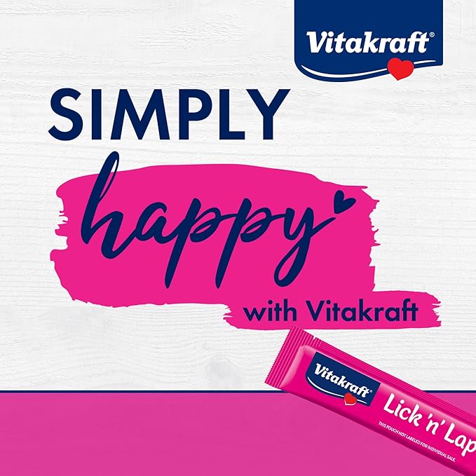 Vitakraft Lick 'n' Lap Snack Creamy, Cat Treat with Real Salmon, 16 Count