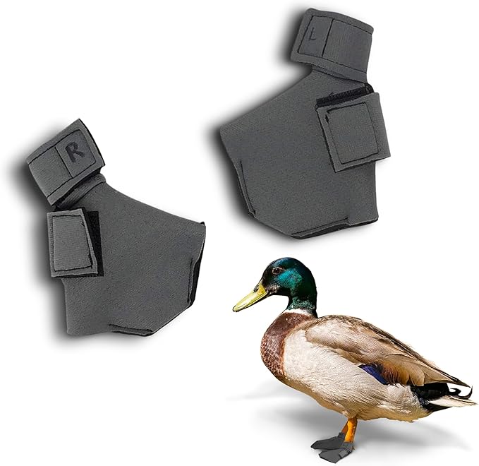 Duck Shoes for Injured Feet – Protective Neoprene Footwear for Ducks, Protective Shoes for Birds with Injured feet, Bumblefoot Relief - Small, 2.5’’ Max. Inside Width - Gray