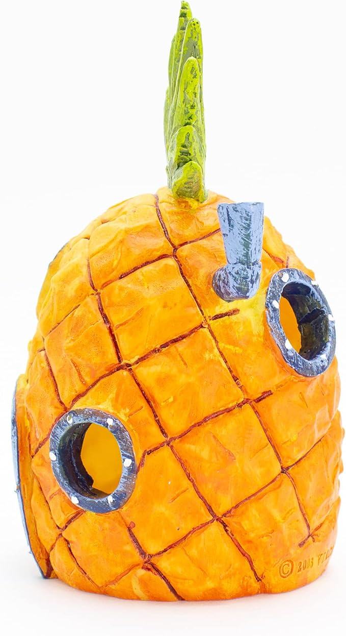Penn-Plax Spongebob Squarepants Officially Licensed Aquarium Ornament – Spongebob’s Pineapple House – Large
