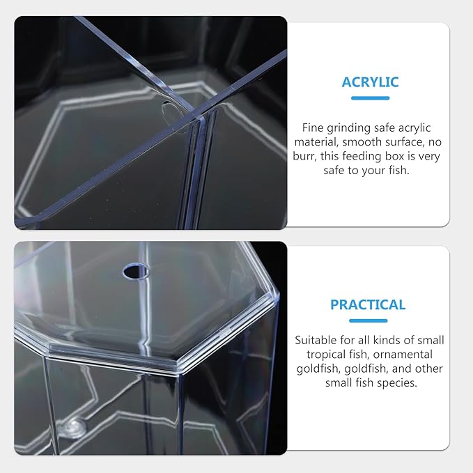 POPETPOP Mini Acrylic Fish Breeding Tank: Transparent Fish Breeding Box with Divider - Small Aquarium for Shrimp