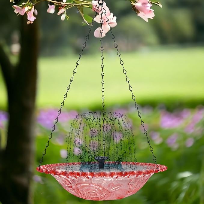 Multifunctional Bird Feeders Bath Tray with Floral Shape for Outdoor Space Terrace Feeder Floral Bright Flower Garden Bird Feeders Outdoor