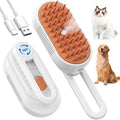 Cat Steam Brush for Shedding, 4 in 1 Brushs with Foldable Handle, Steam Brushs for Cats, Spritz Defur Comb for Cats, Water Brush for Cat, Pet Spray Hair Removal Comb