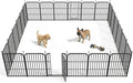 Metal Dog Playpen 40" 24 Panels with 2 Doors for Medium Large Dogs, Indoor Outdoor Exercise Pen for Yard RV Camping, Thickened Steel Tube, Gravity Lock & Ball Head Iron Rods