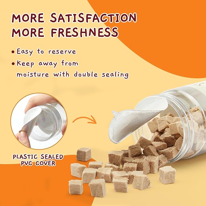 Jungle Calling Freeze Dried Cat Treats, 9.17 oz Single Ingredient Duck Meat for Cats Puppy Dogs, High Protein Food Topper Cube Healthy Dog Treat, Rawhide Free Snacks for Training Bites (Pack of 2)