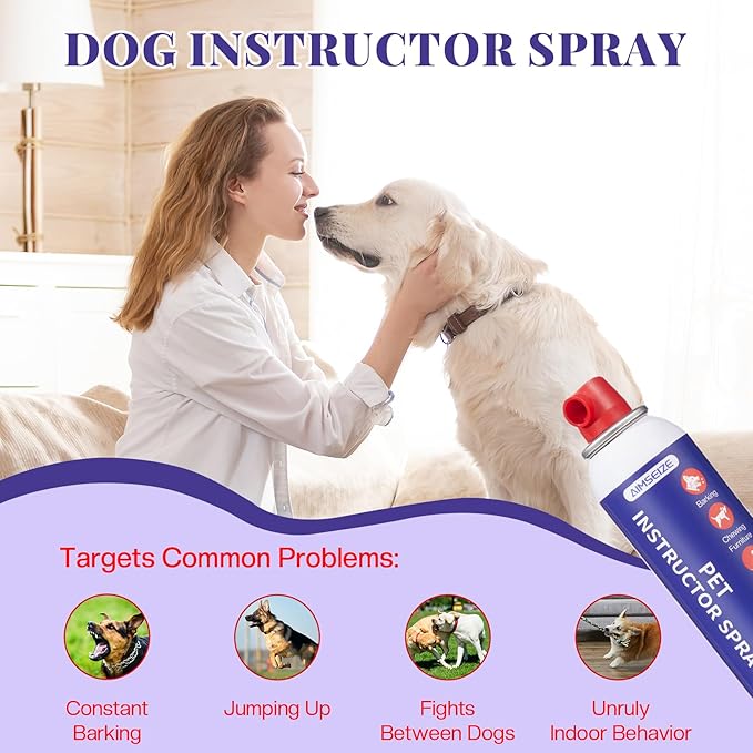 Dog Corrector Spray for Training: 90mL 2 Pack Air Sound Deterrent to Stop Barking & Jumping, Not Bitter Apple Spray - Behavior Tool for Pet Owners