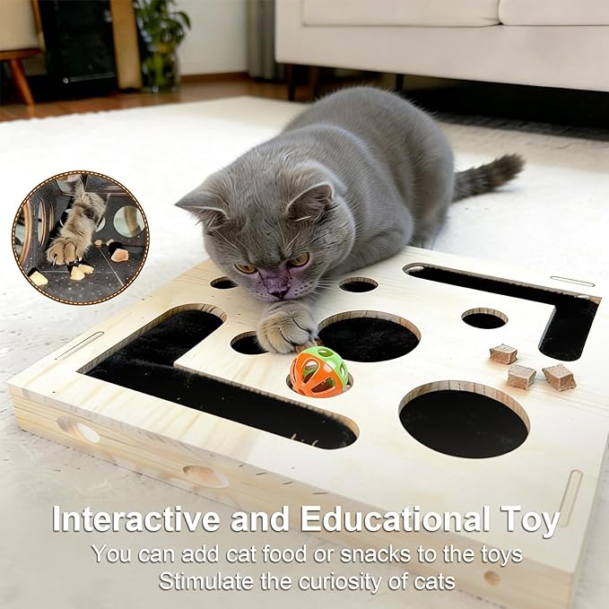 2026 New Cat Nail File Enrichment Box, Cat Scratch Puzzle Enhancement Maze Box, Indoor Cat Clipper No Pressure Substitute, Interactive Maze Toy, Stimulating Cat Energy and Instincts(1PC)