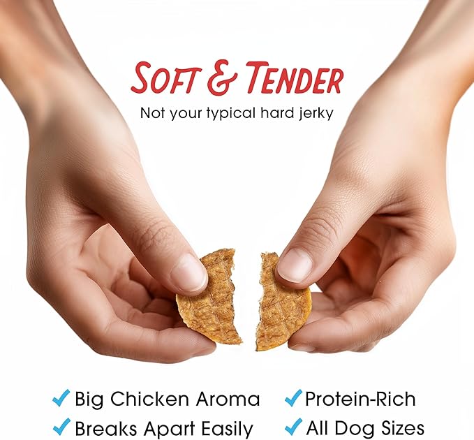 Farmland Traditions Dogs Love Chicken Jerky Dog Treats with Only 3 Ingredients and No Fillers, 1 Pound (Pack of 1)