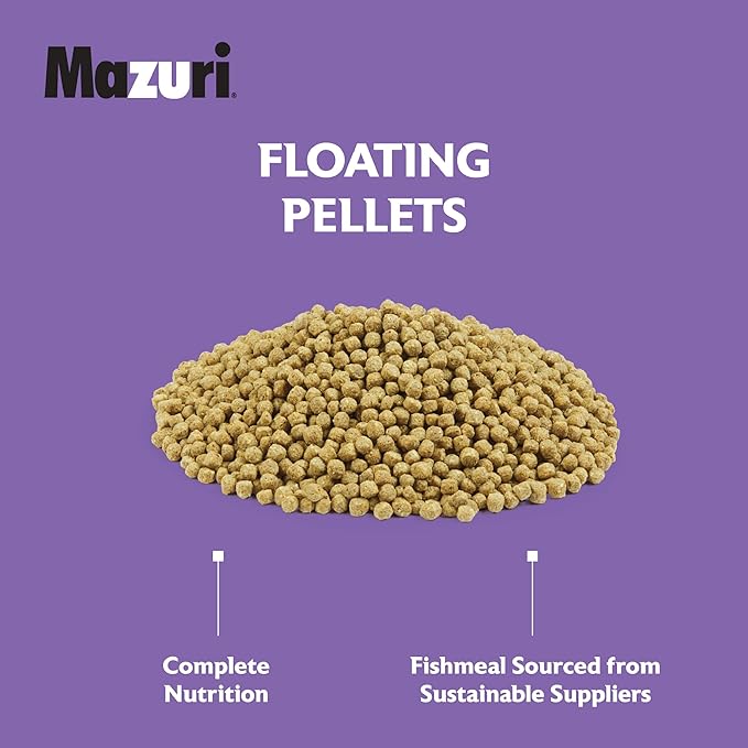 Mazuri Koi Floating Pond Nuggets, Floating Koi Fish Food for Ponds (3.5 LB)