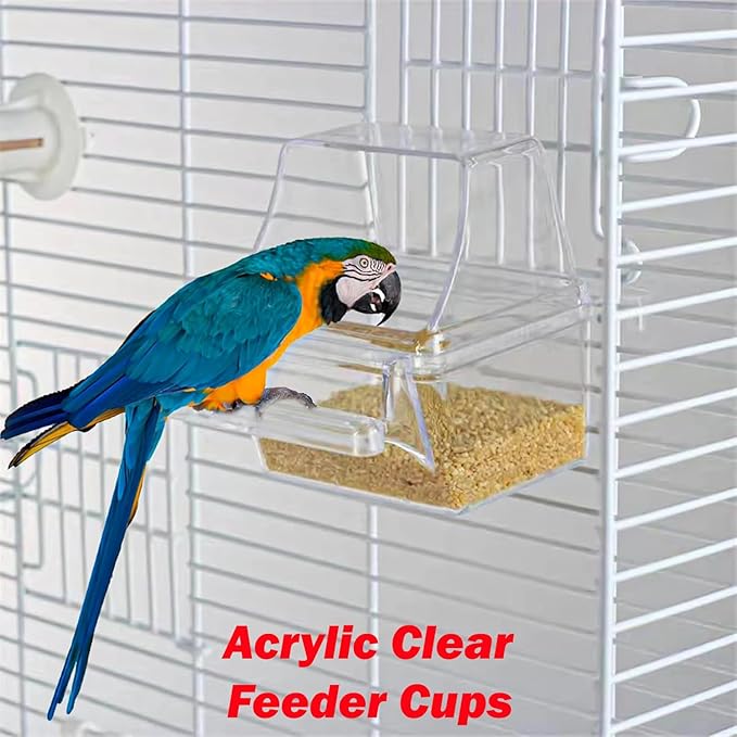 37-Inch Large Portable Double Roof Top Hanging Flight Breeding Bird Cage Play Toy Ladder For Small Parrot Cockatiel Sun Quaker Parakeet Green Cheek Conure Finch Canary Budgie Lovebird Travel Bird Cage